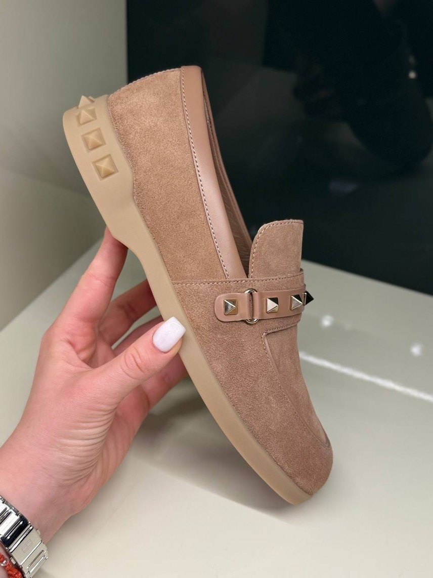 VALENTINO GARAVANI Moccasins side view - Women's luxury Shoes