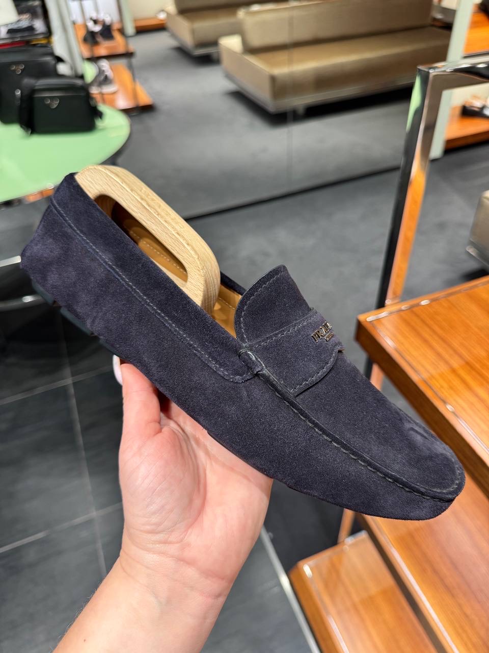 PRADA Moccasins front view - Men's luxury Shoes