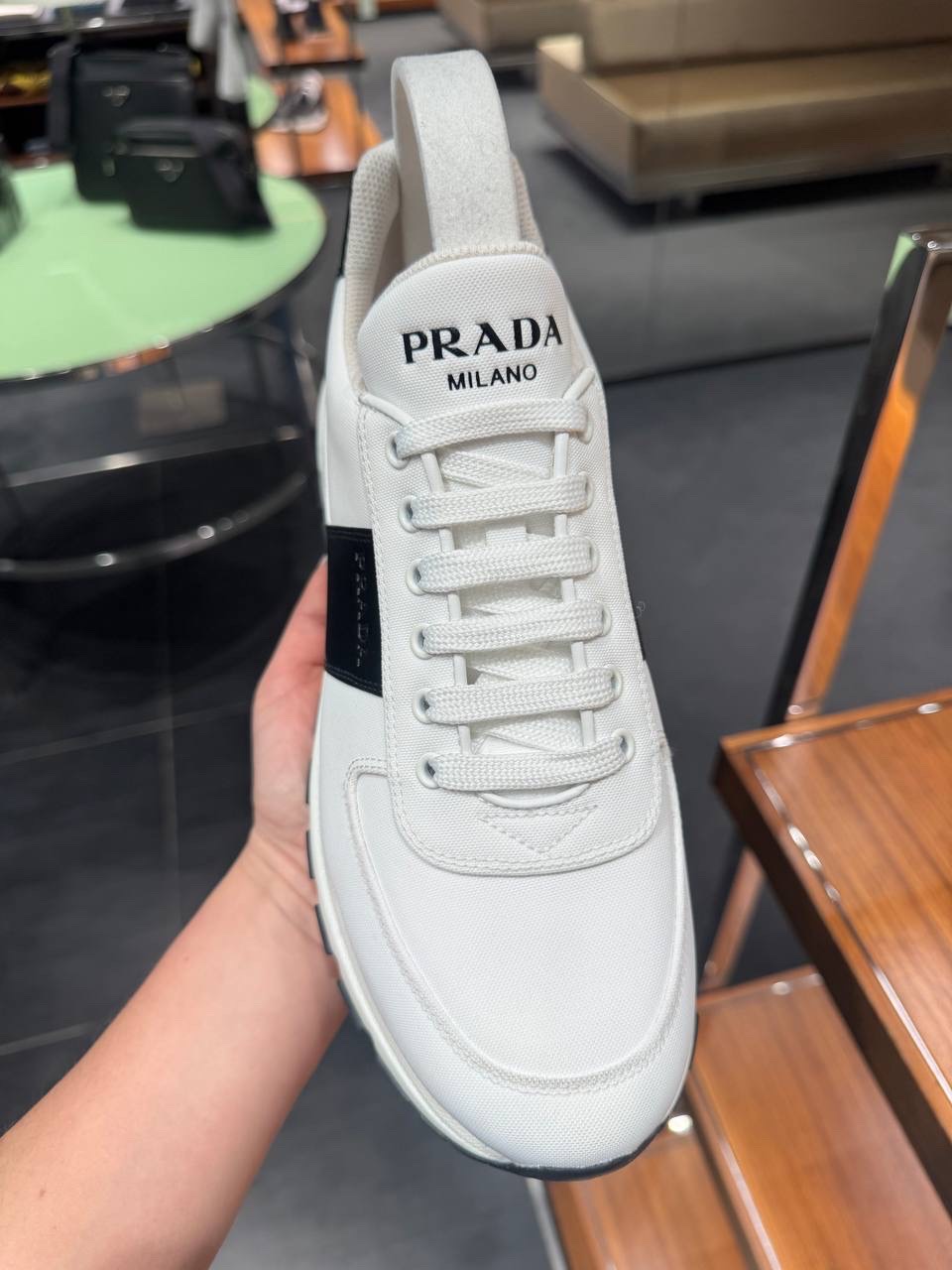 PRADA Sneakers side view - Men's luxury Shoes