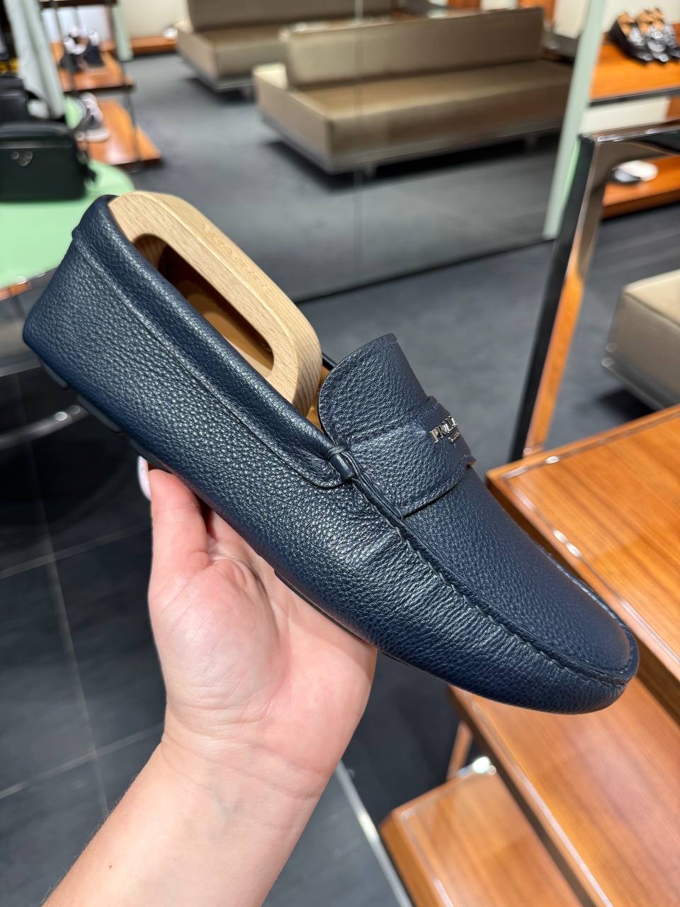 PRADA Moccasins front view - Men's luxury Shoes