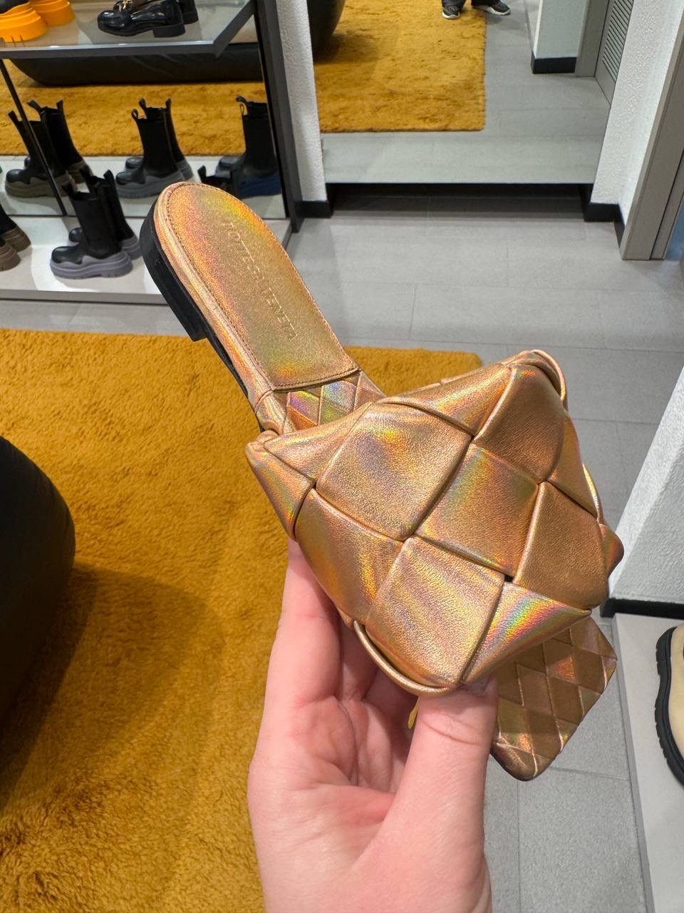 BOTTEGA VENETA Slides front view - Women's luxury Shoes