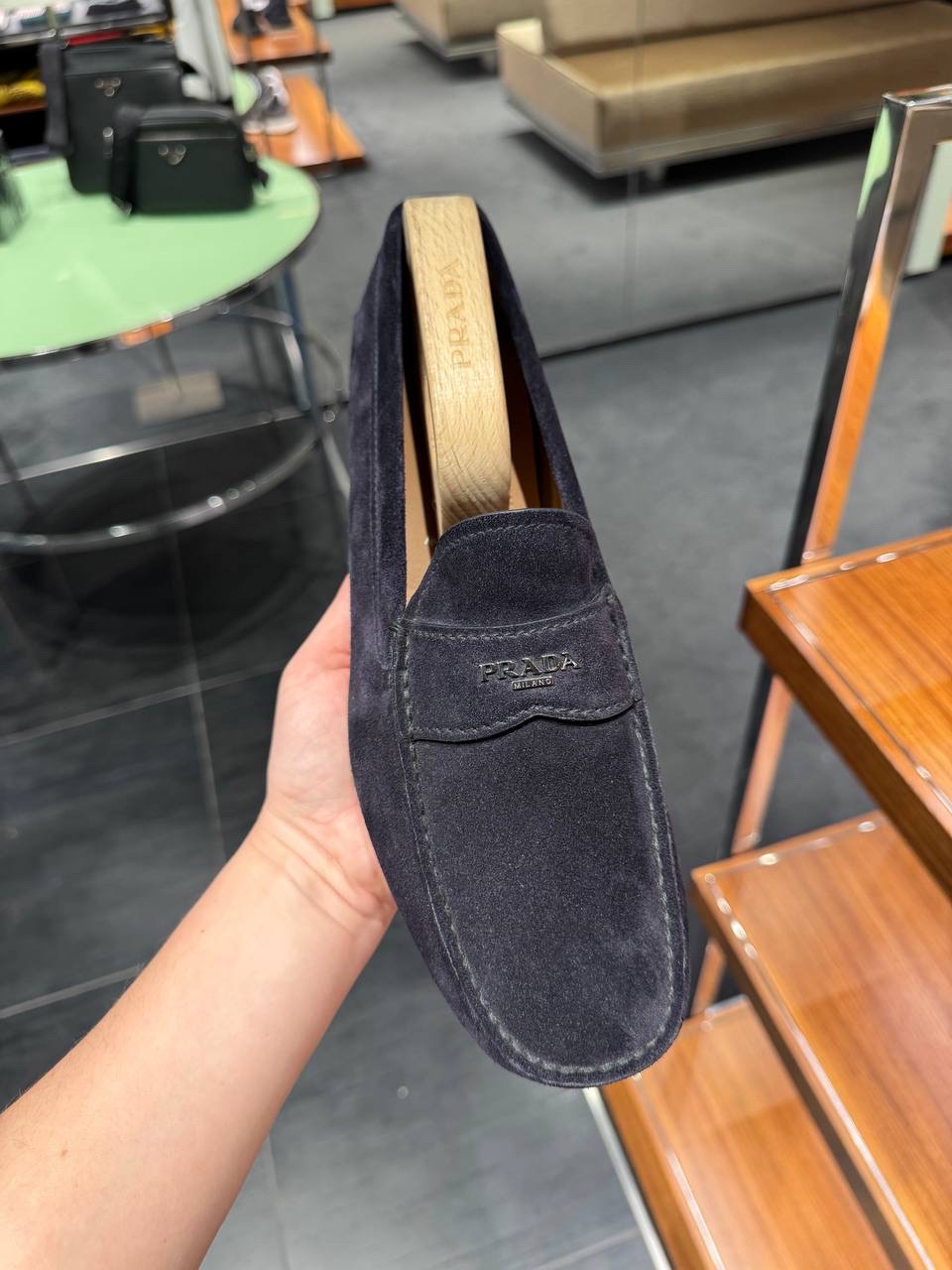 PRADA Moccasins side view - Men's luxury Shoes