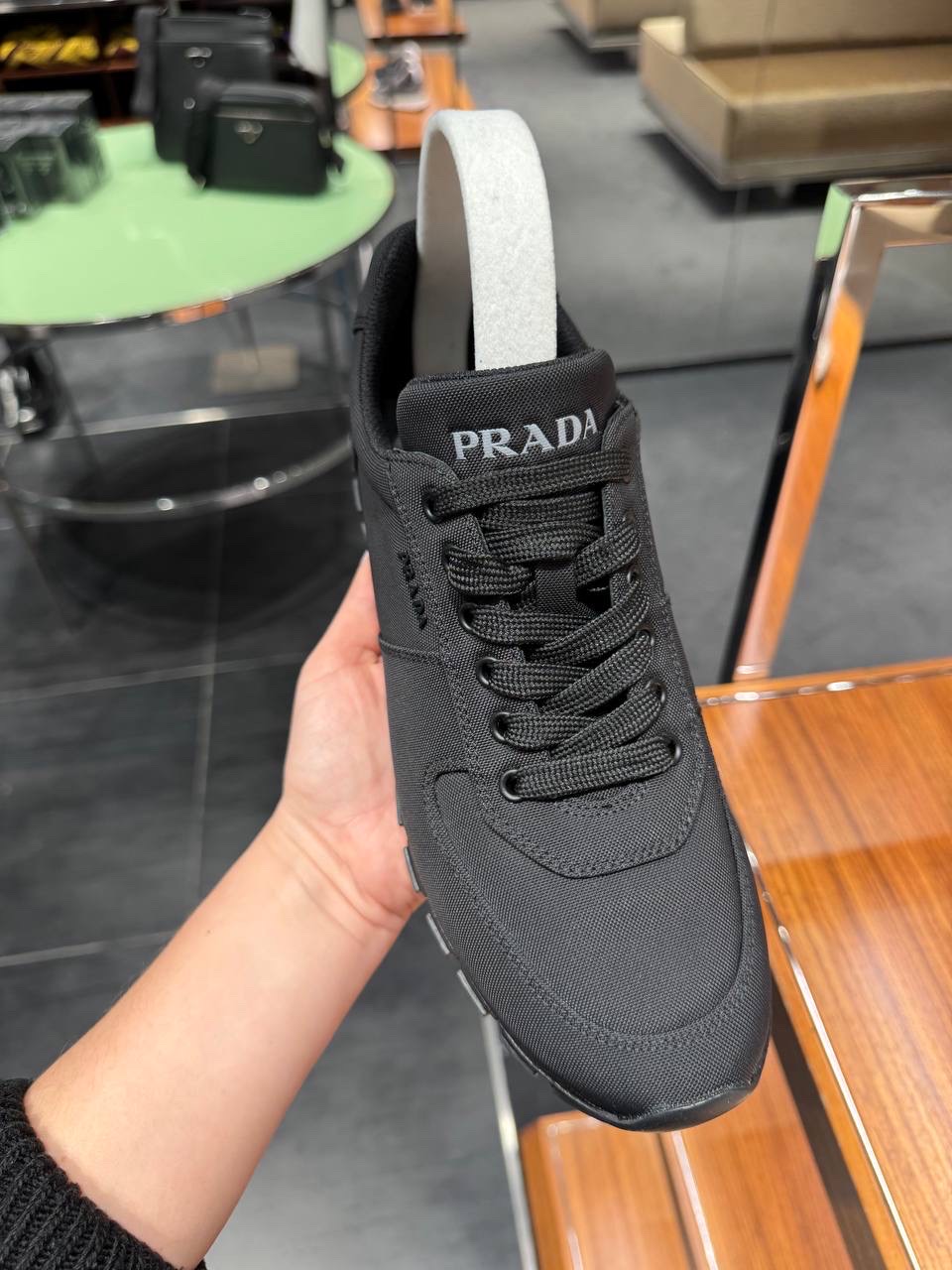 PRADA Sneakers side view - Women's luxury Shoes