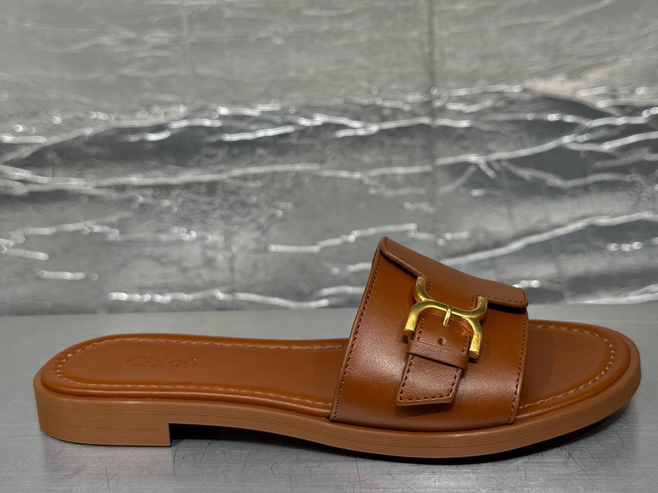 CHLOE Slides front view - Women's luxury Shoes