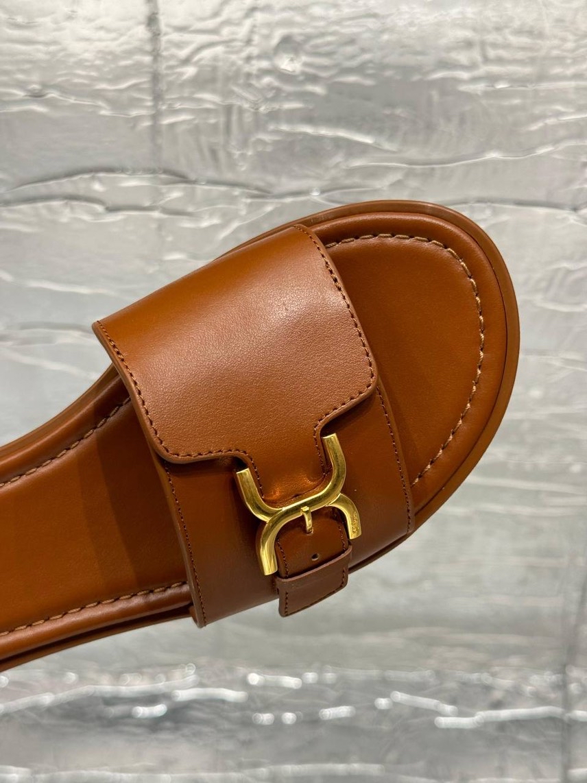 CHLOE Slides side view - Women's luxury Shoes
