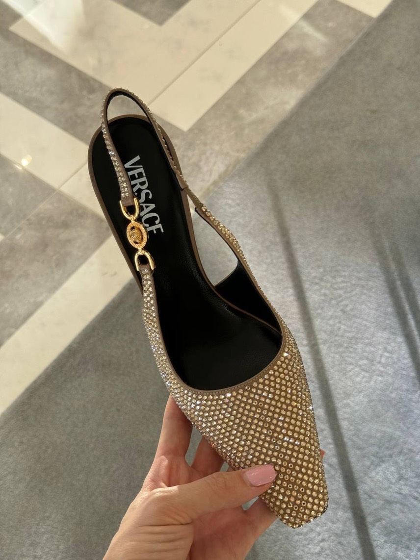 VERSACE Sandals side view - Women's luxury Shoes
