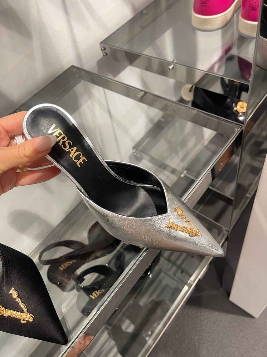 VERSACE Sandals side view - Women's luxury Shoes
