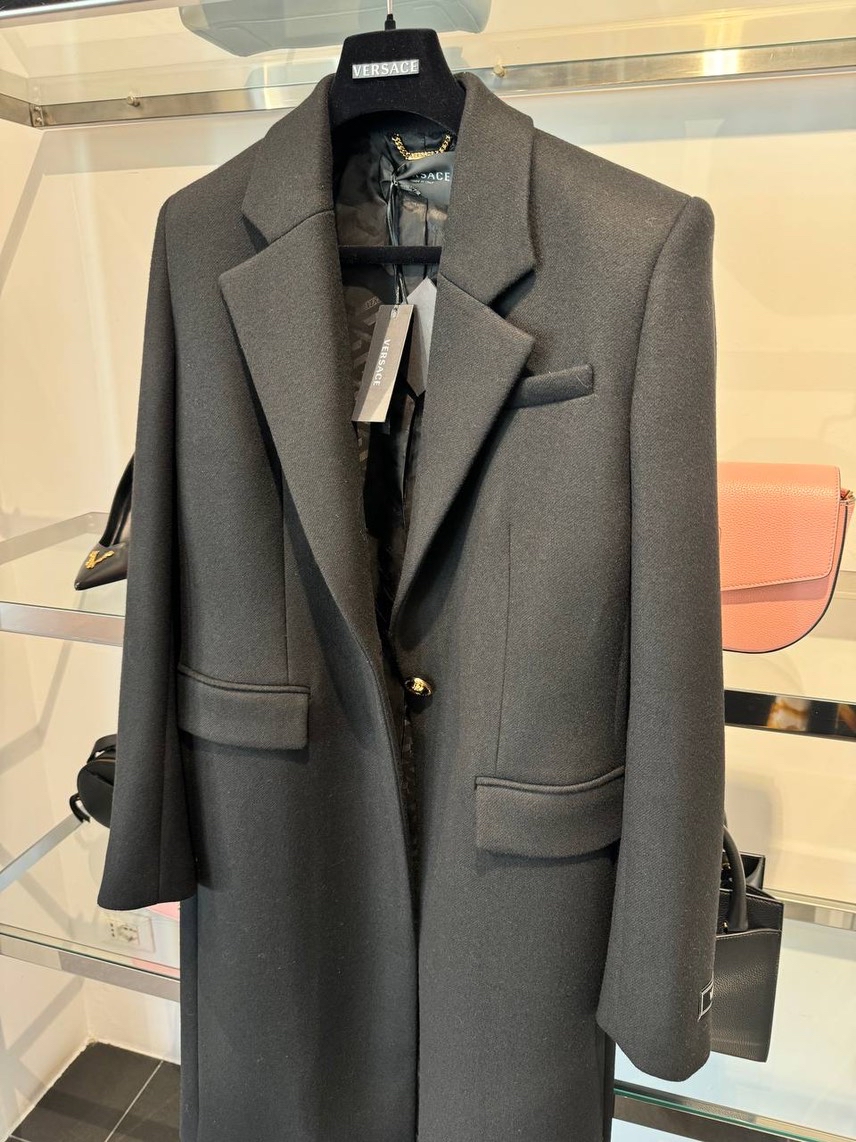 VERSACE Coats side view - Women's luxury Clothes