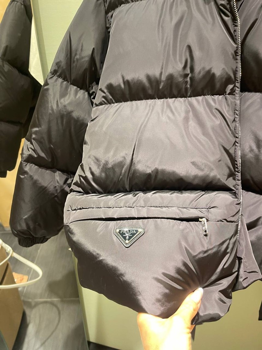 PRADA Down jacket side view - Women's luxury Clothes