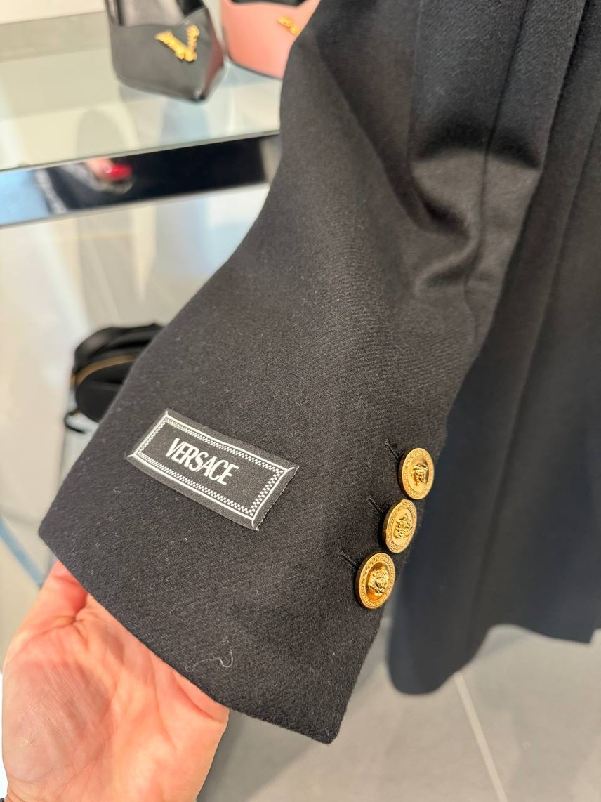 VERSACE Coats side view - Women's luxury Clothes