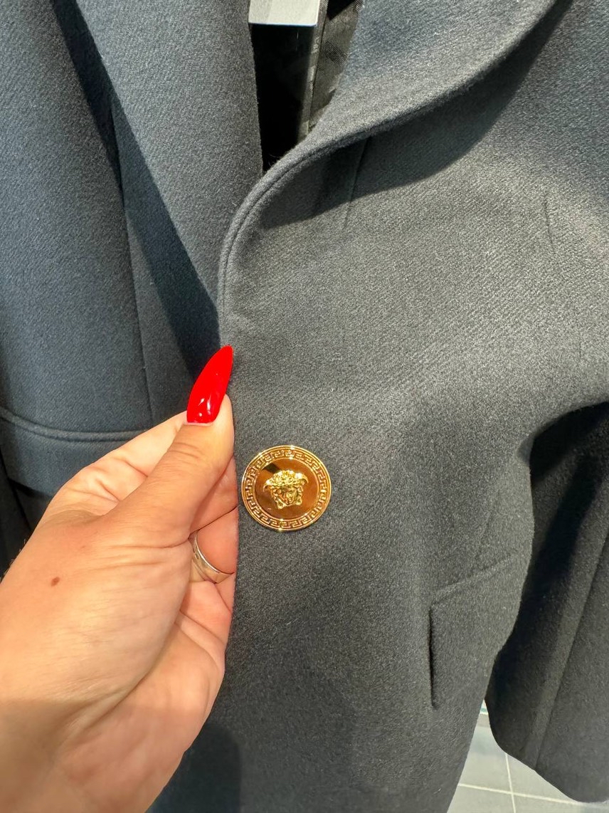 VERSACE Coats side view - Women's luxury Clothes