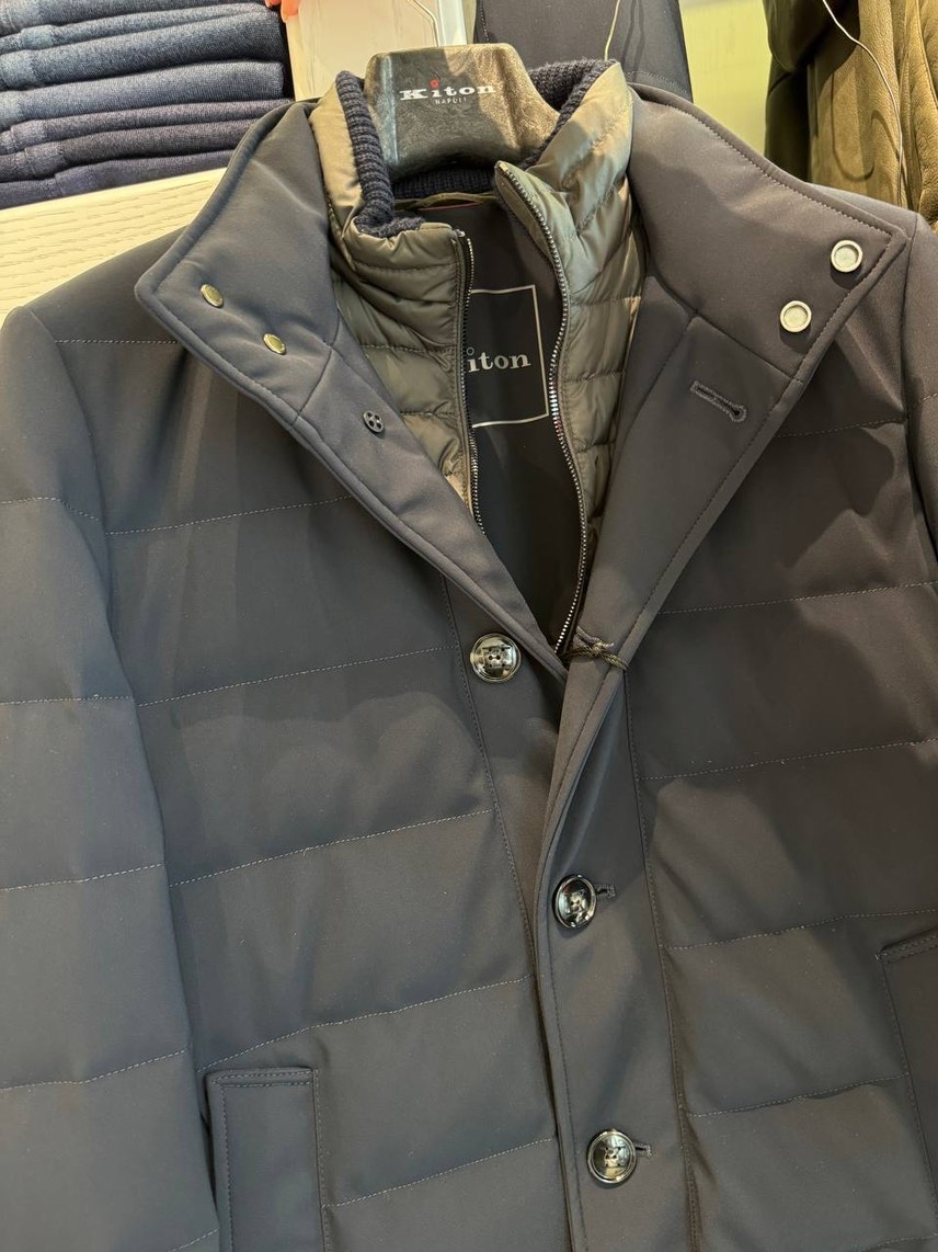 KITON Down jacket side view - Men's luxury Clothes