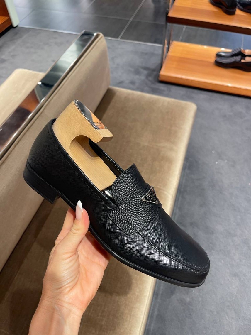 PRADA Loafers front view - Men's luxury Shoes
