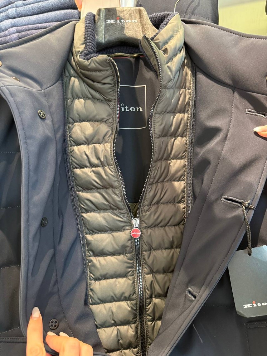 KITON Down jacket side view - Men's luxury Clothes