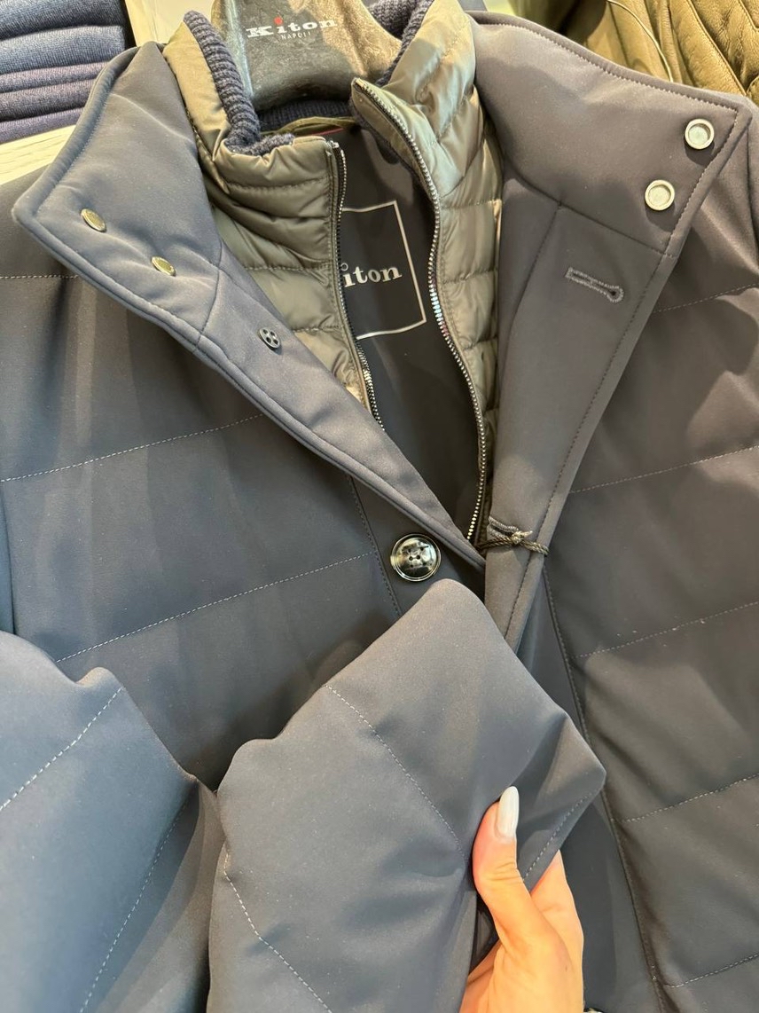 KITON Down jacket side view - Men's luxury Clothes
