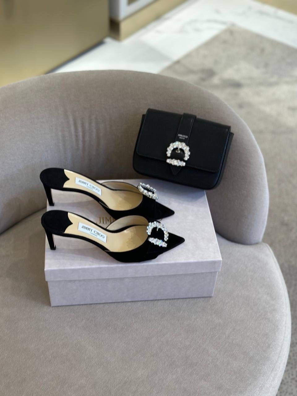 JIMMY CHOO Mules side view - Women's luxury Shoes