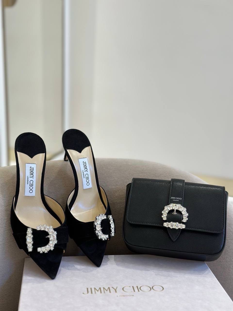 JIMMY CHOO Mules side view - Women's luxury Shoes