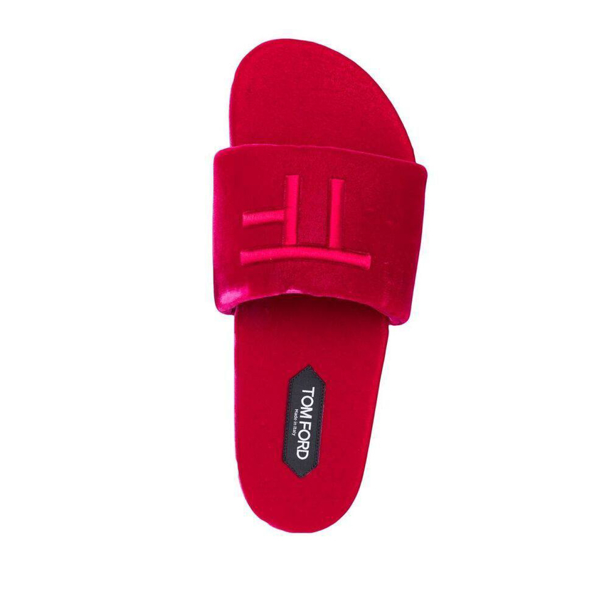 TOM FORD Slides front view - Men's luxury Shoes