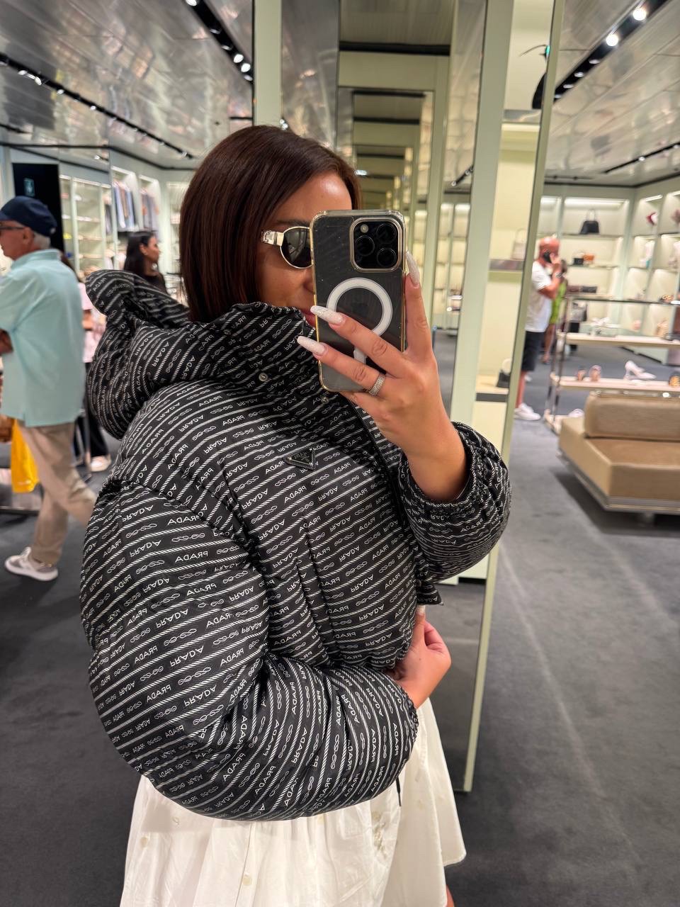 PRADA Down jacket side view - Women luxury Clothes