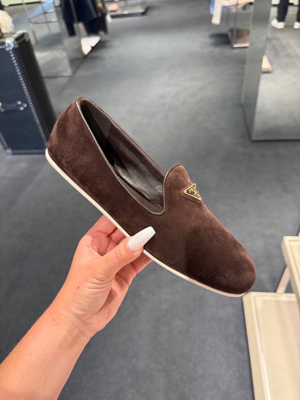 PRADA Moccasins side view - Women's luxury Shoes