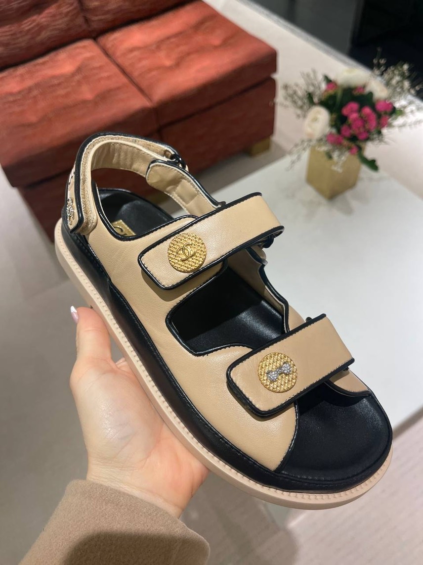 CHANEL Sandals side view - Women's luxury Shoes