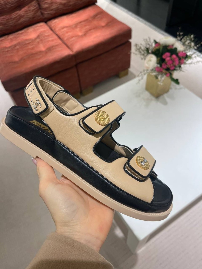 CHANEL Sandals front view - Women's luxury Shoes