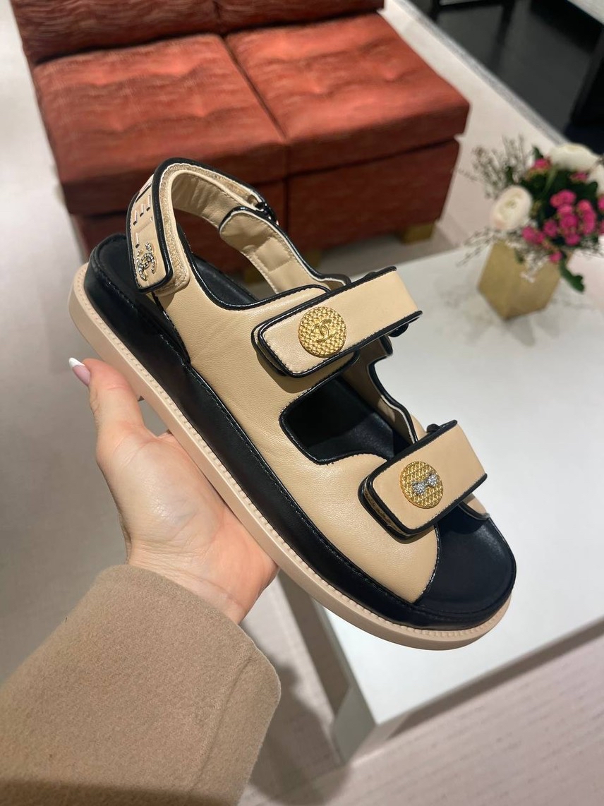 CHANEL Sandals side view - Women's luxury Shoes