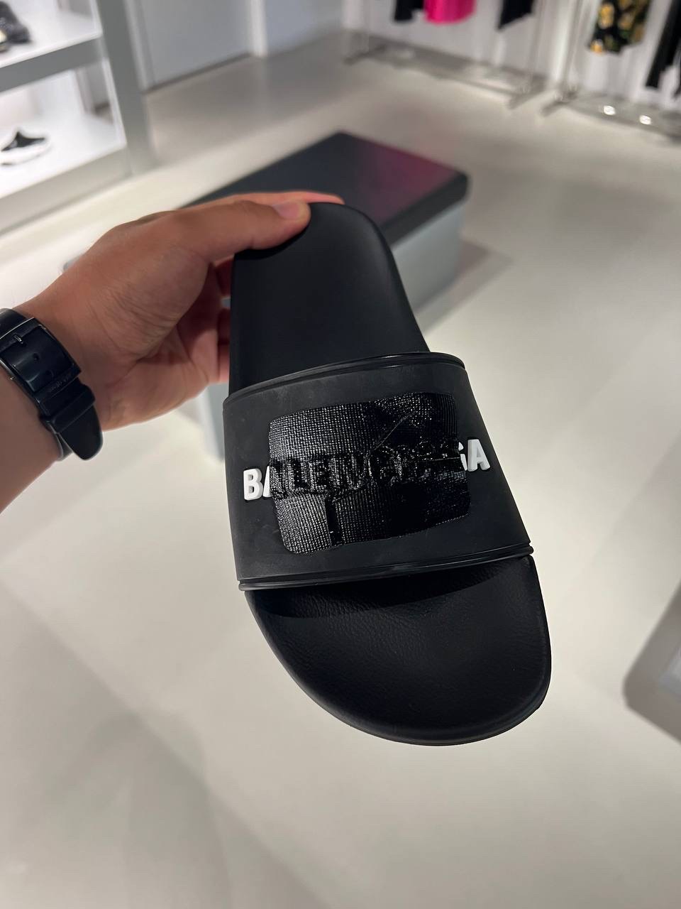 BALENCIAGA Slides front view - Women's luxury Shoes