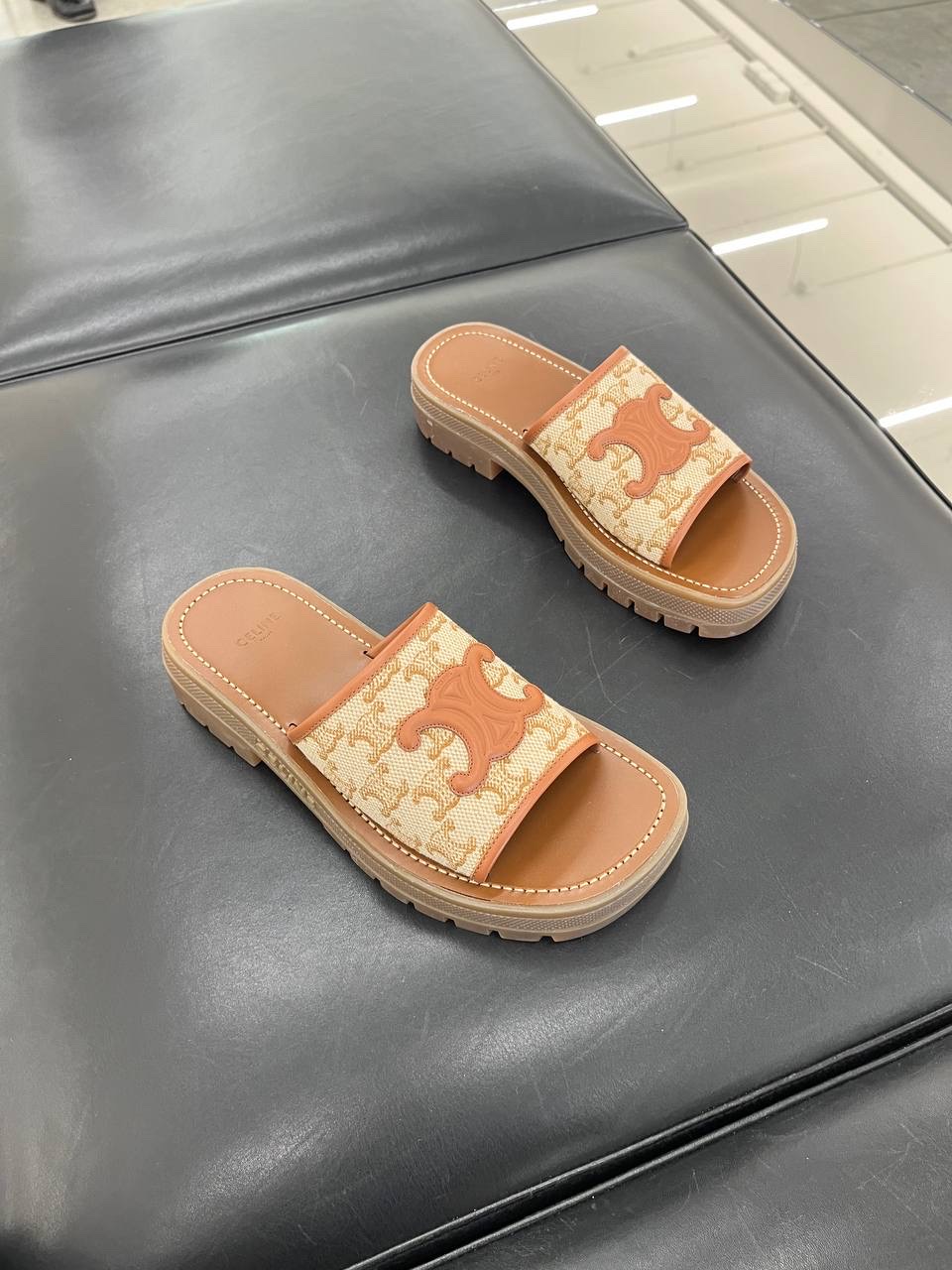 CELINE Slides front view - Women's luxury Shoes