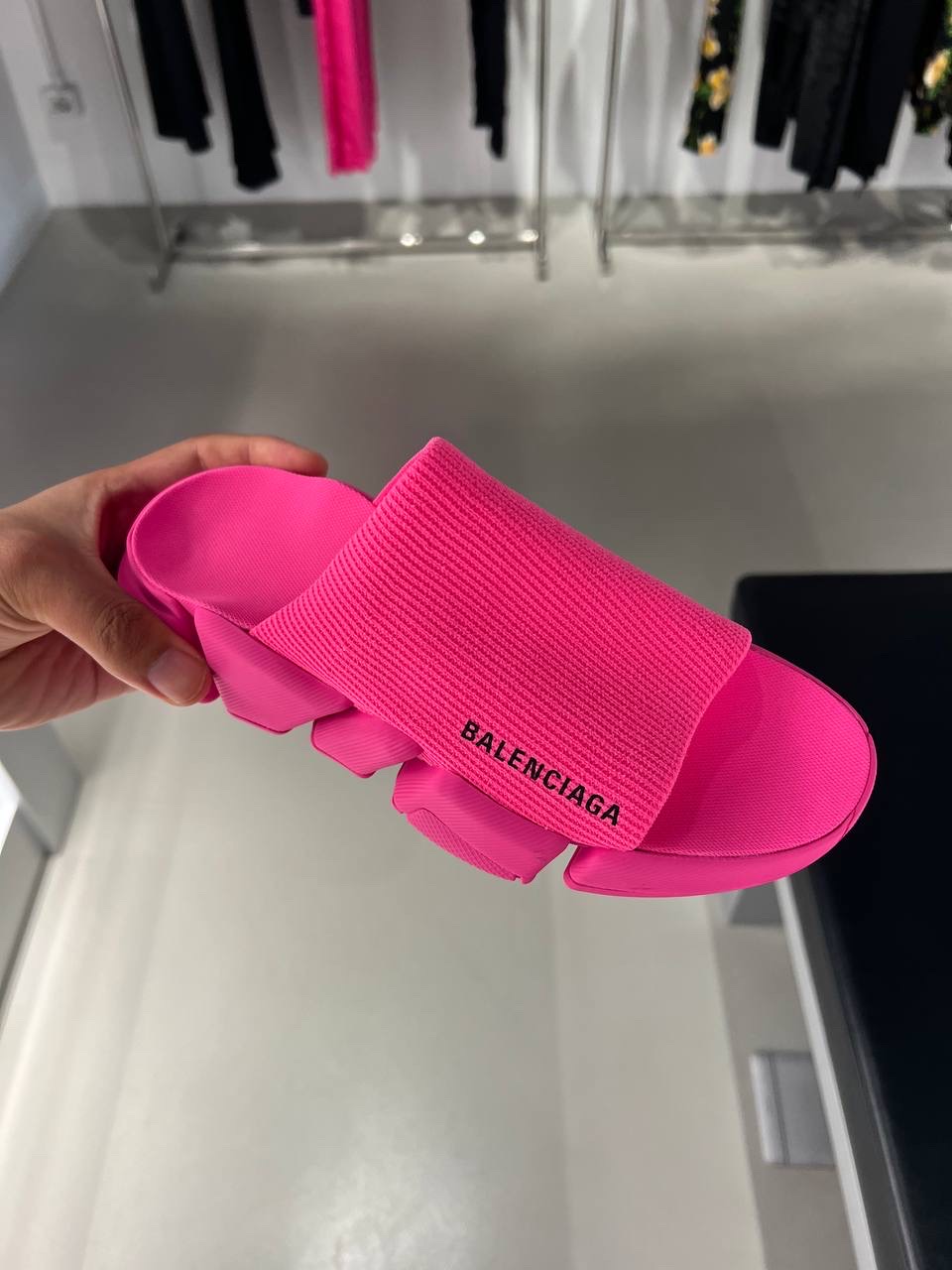 BALENCIAGA Slides side view - Women's luxury Shoes