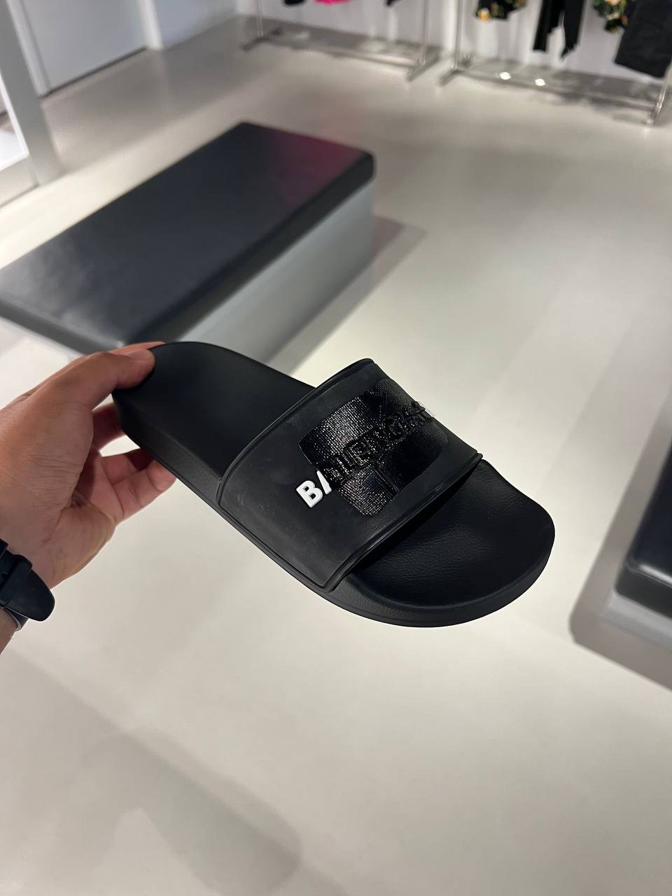 BALENCIAGA Slides side view - Women's luxury Shoes