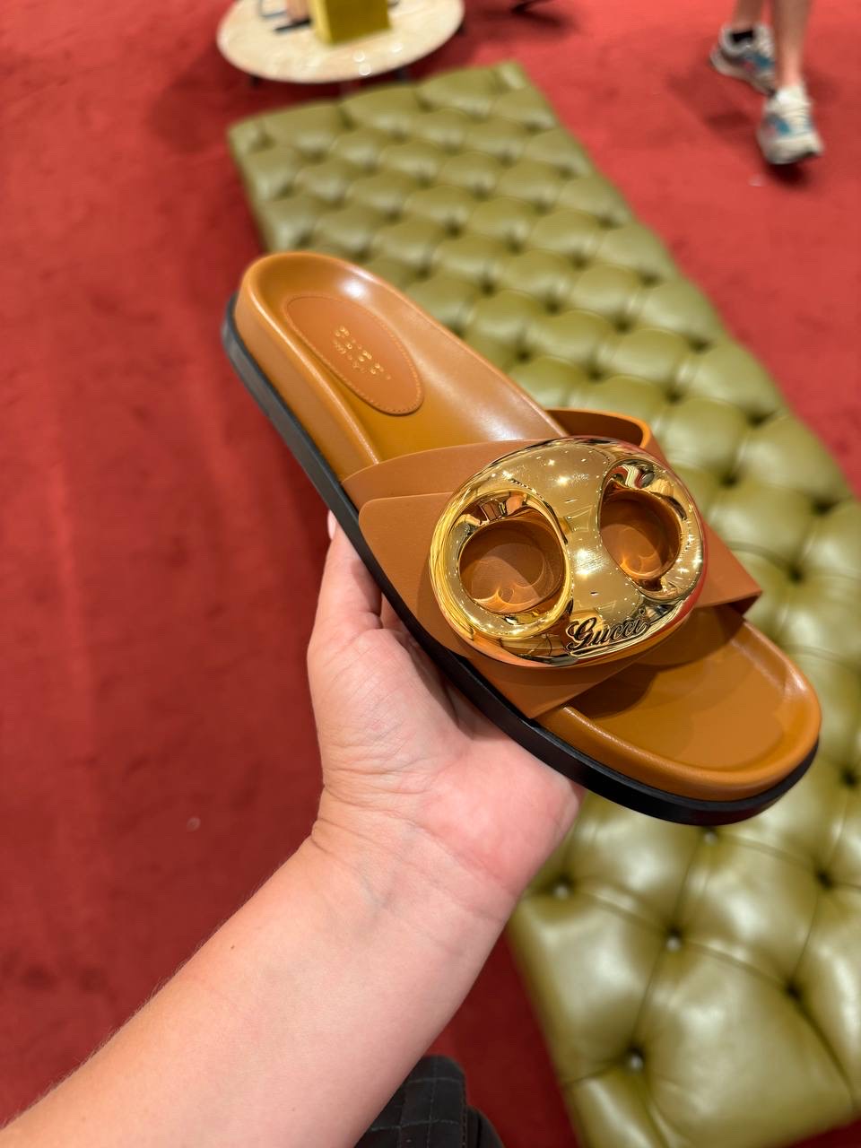 GUCCI Slides front view - Women's luxury Shoes