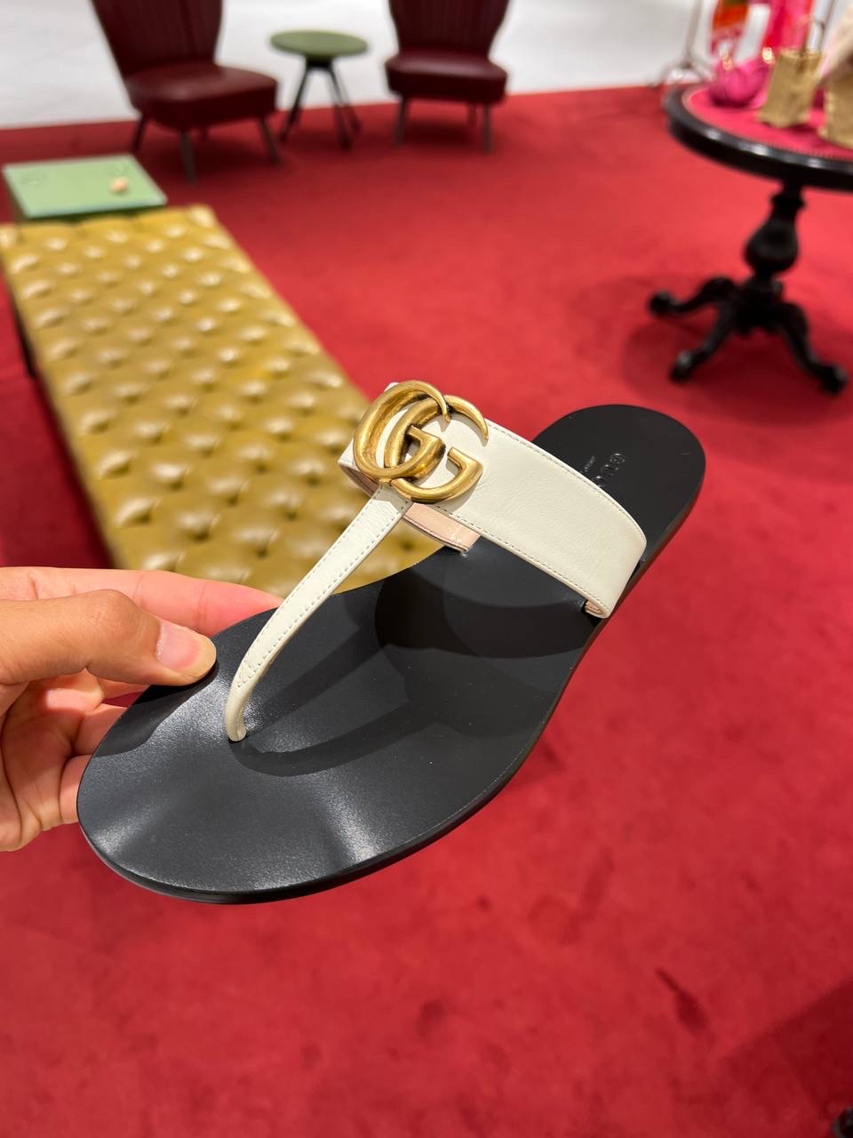 GUCCI Slides front view - Women's luxury Shoes