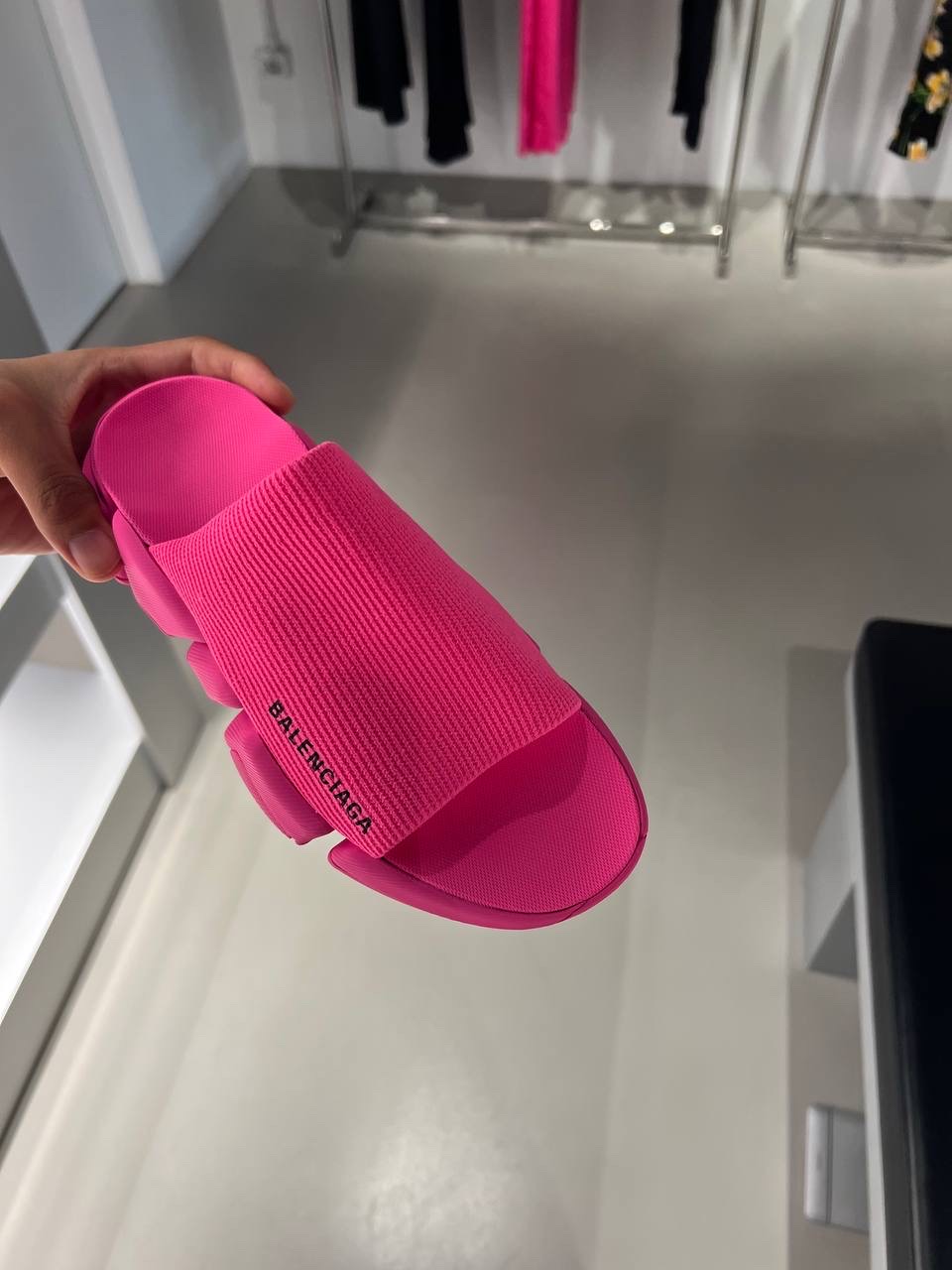 BALENCIAGA Slides side view - Women's luxury Shoes