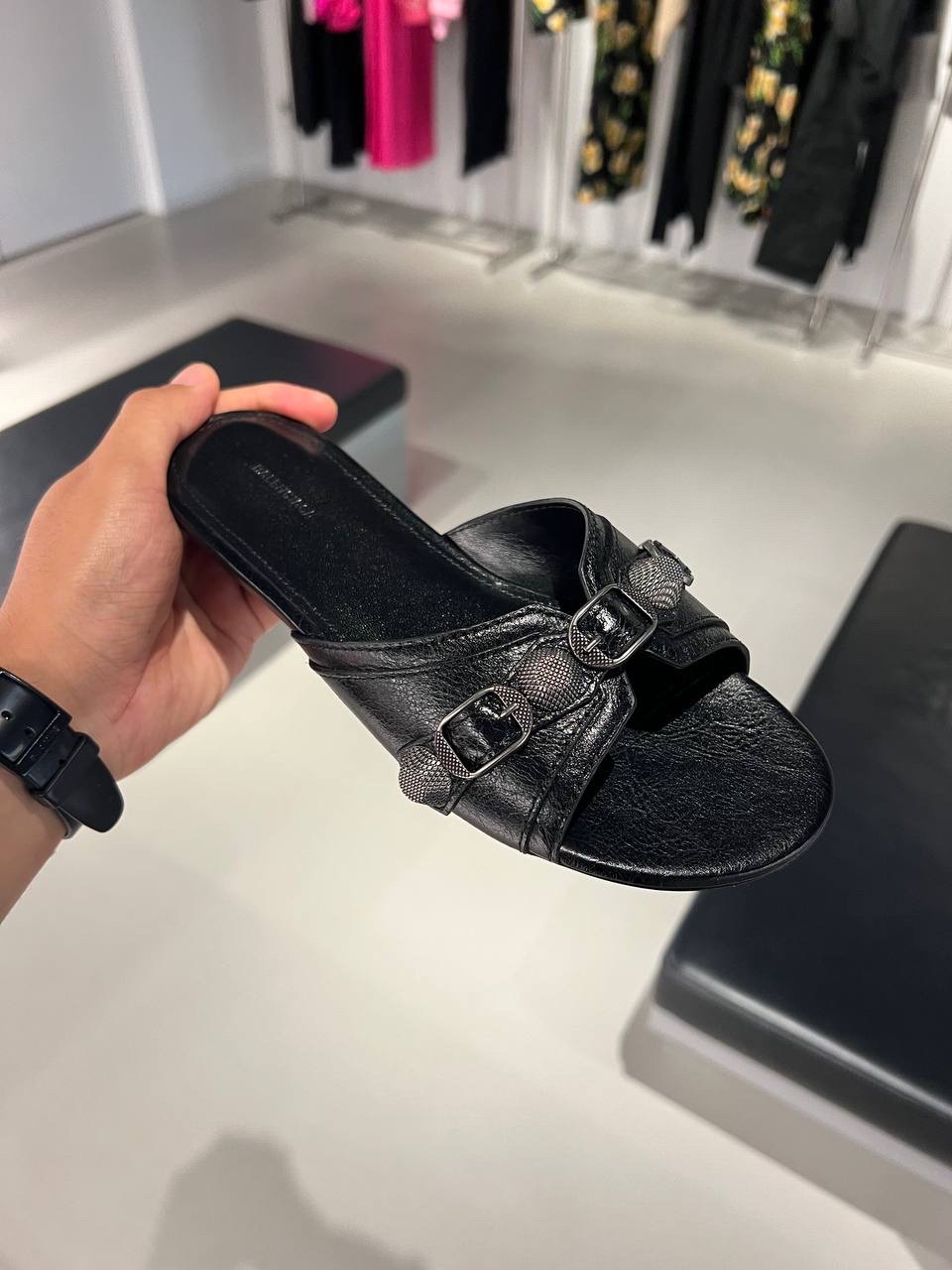 BALENCIAGA Slides front view - Women's luxury Shoes