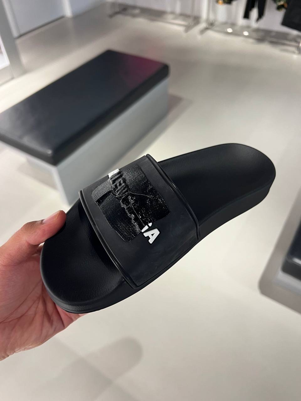 BALENCIAGA Slides side view - Women's luxury Shoes