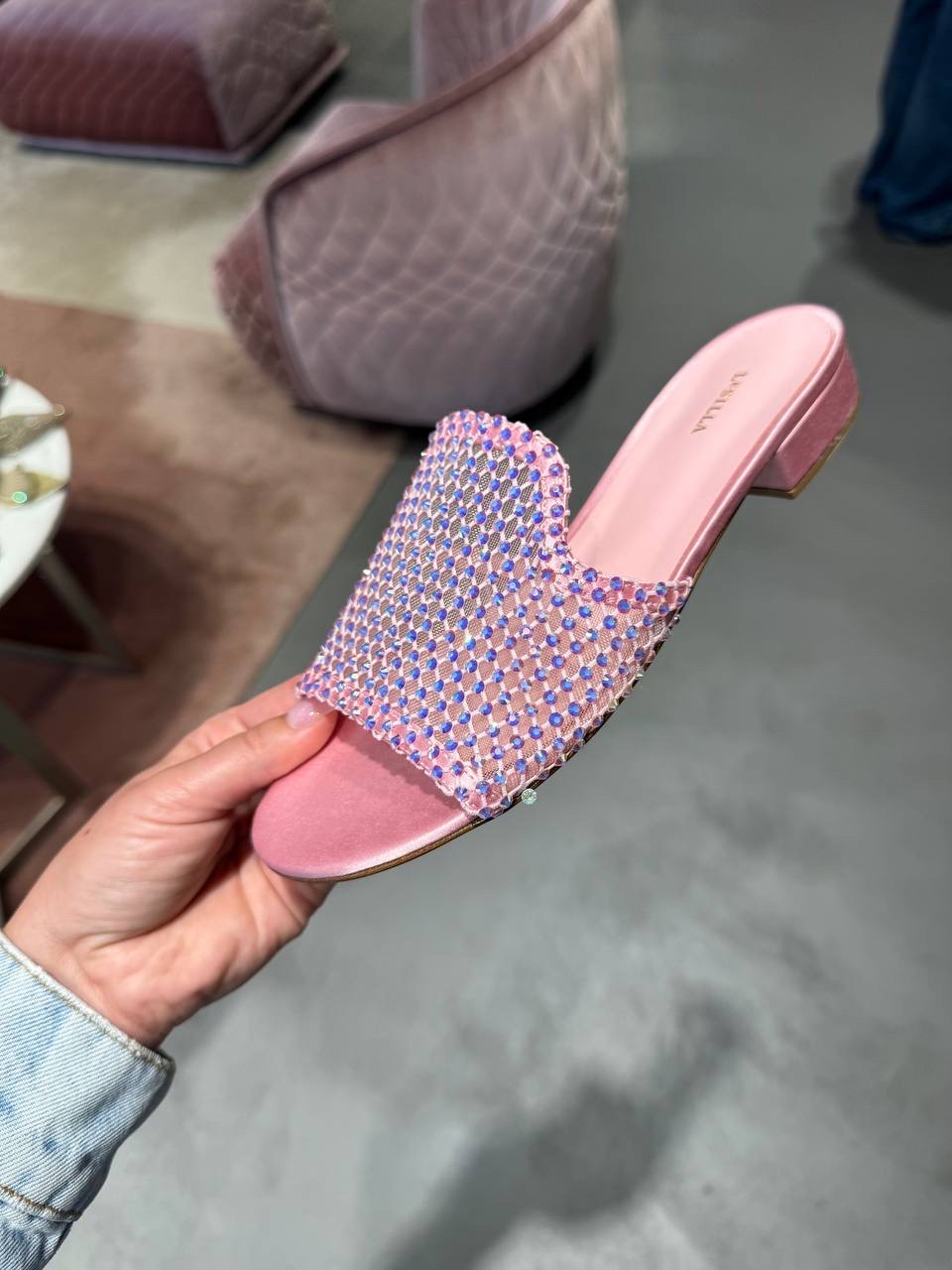 LE SILLA Slides front view - Women's luxury Shoes