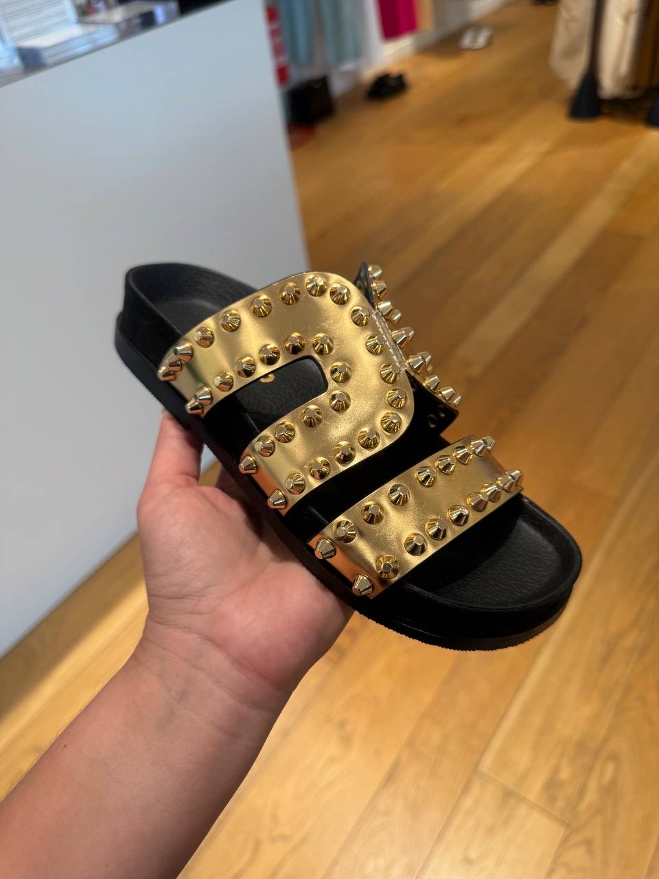 SANDRO Slides front view - Women's luxury Shoes