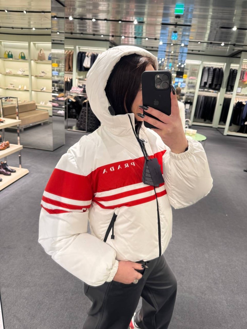 PRADA Down jacket side view - Women's luxury Clothes