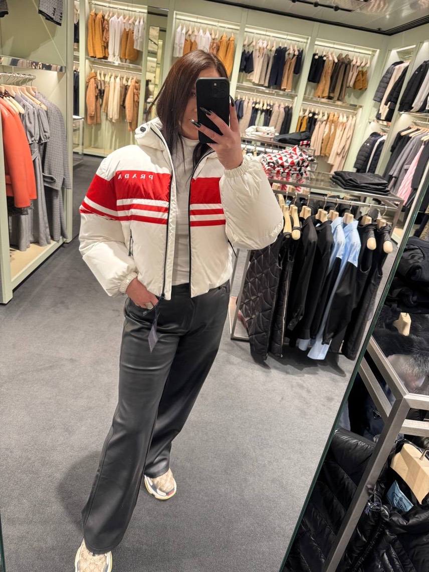 PRADA Down jacket side view - Women's luxury Clothes