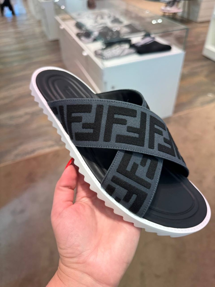 FENDI Slides front view - Men's luxury Shoes