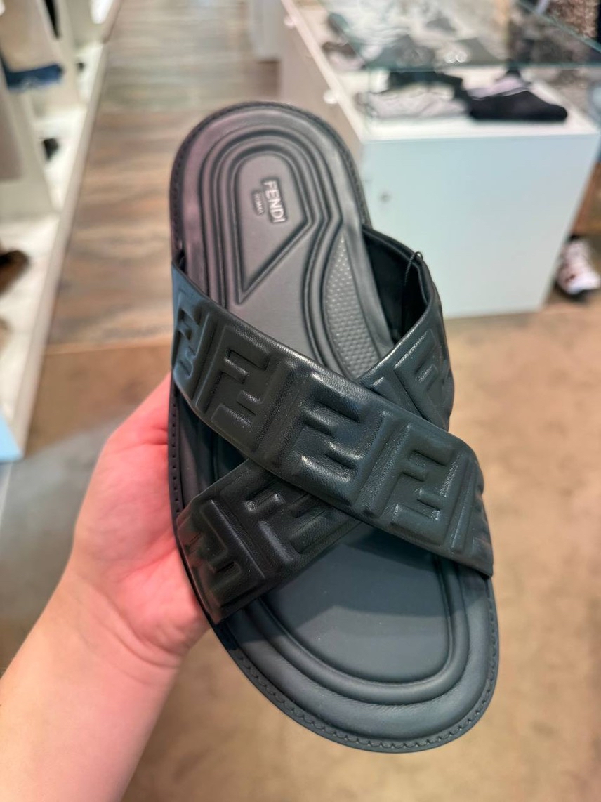 FENDI Slides front view - Men's luxury Shoes