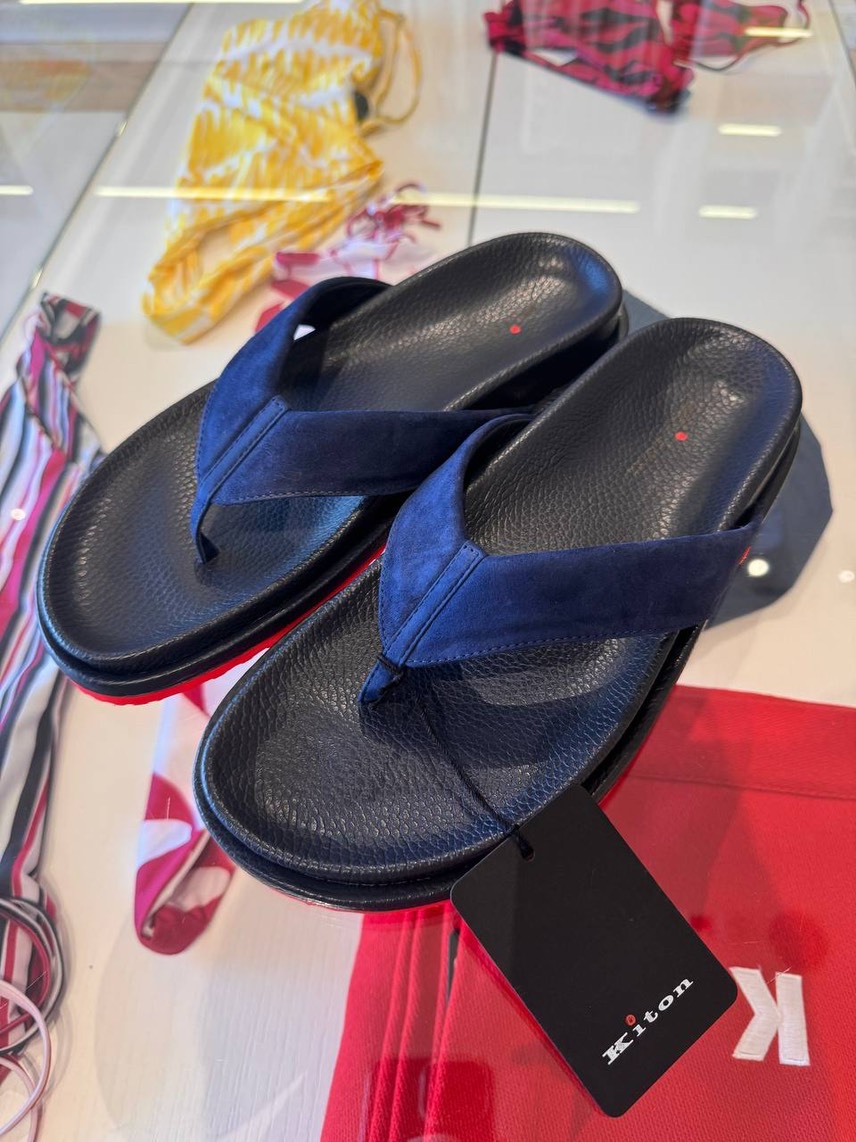 KITON Slides side view - Men's luxury Shoes