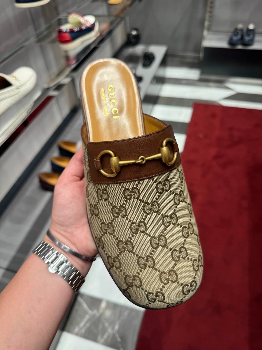 GUCCI Mules side view - Men's luxury Shoes