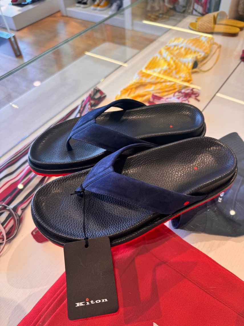 KITON Slides front view - Men's luxury Shoes