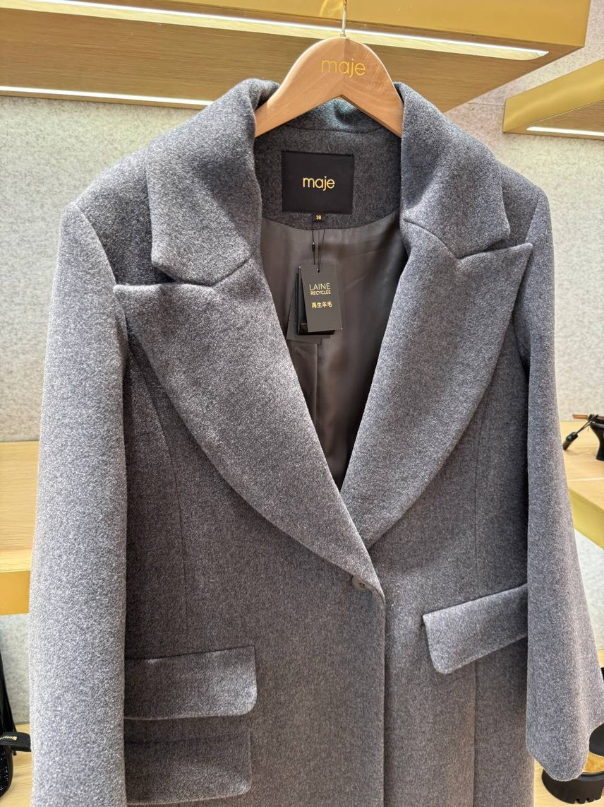 MAJE Coats side view - Women's luxury Clothes