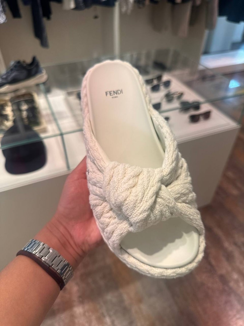 FENDI Slides side view - Women's luxury Shoes