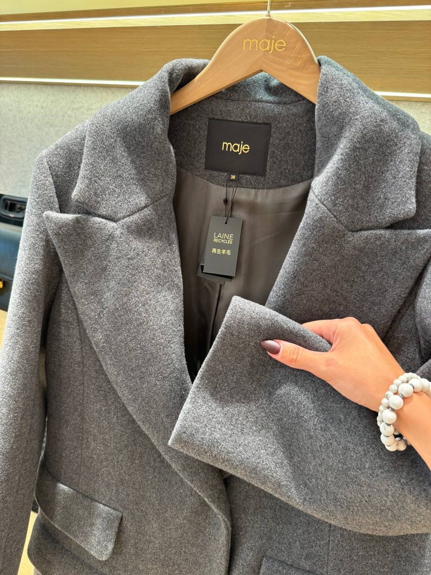 MAJE Coats side view - Women's luxury Clothes