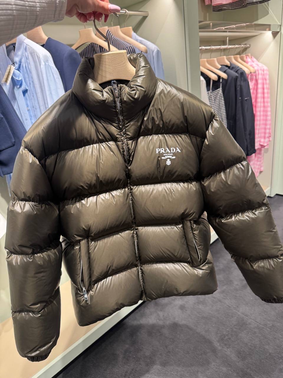 PRADA Down jacket side view - Women's luxury Clothes