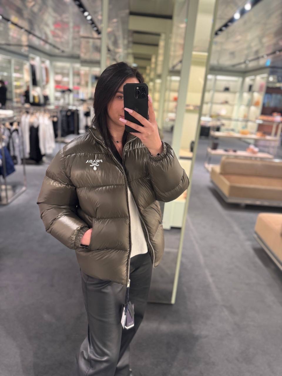 PRADA Down jacket side view - Women's luxury Clothes